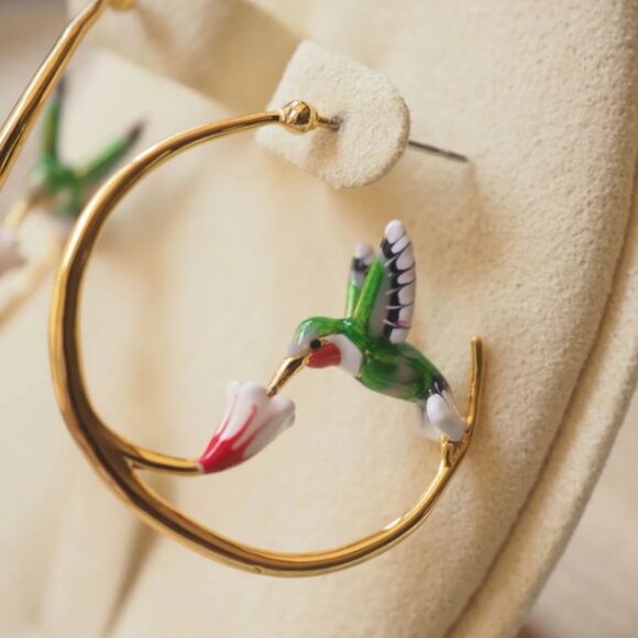 Humming Bird earrings - Picture 3 of 3